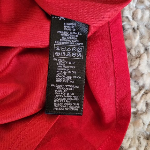 Forever 21 Red Ruffle Sun Dress - Size S - Picture 10 of 10